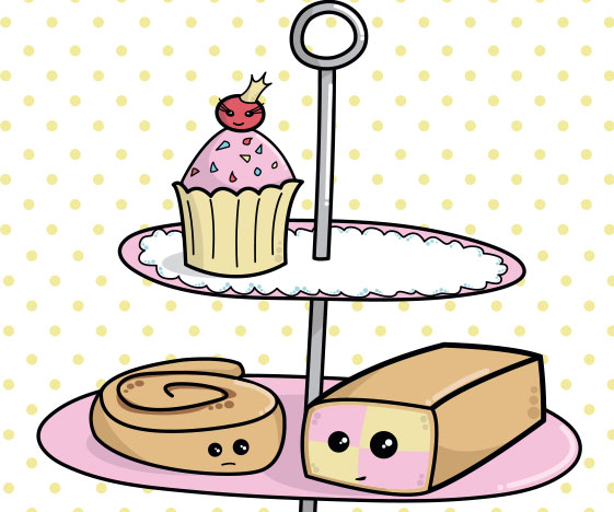 Cute Cake Poster: Bakery Jealousy Cakes with Faces