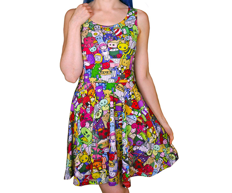 colourful skater dress